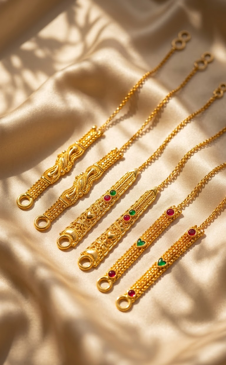 Traditional Gold-Plated Ear Chains
