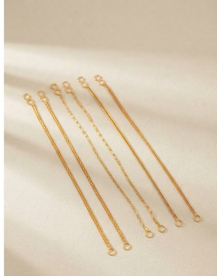 Elegant Gold-Plated Ear Support Chains (Matimal / Bahubali Chains) – Set of Multiple Designs