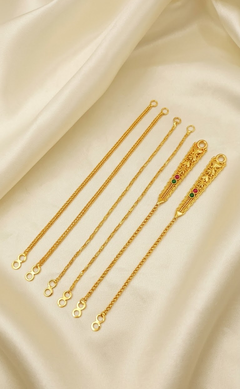 Traditional Gold-Plated Ear Chain / Sahare Set