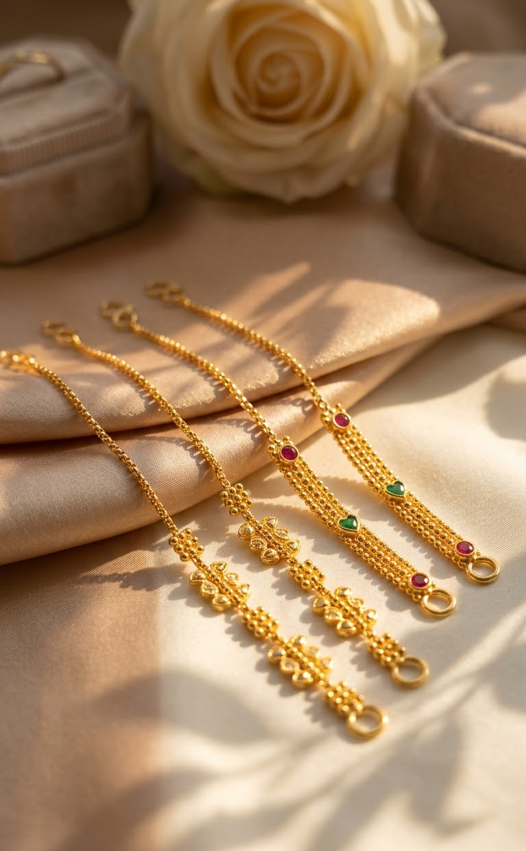 Traditional Gold-Plated Ear Supporting Chains (Sahara / Mattal)