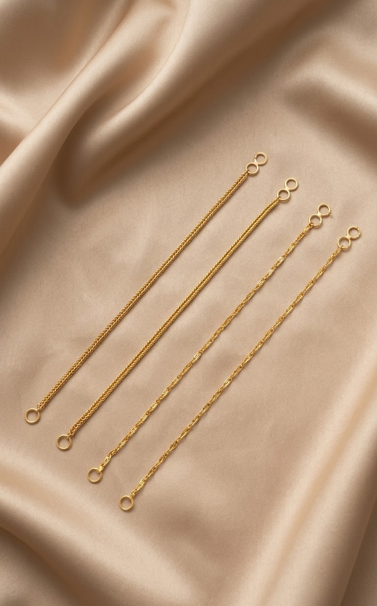 Gold-Plated Ear Support Chains (Sahara / Matilu) – Set of Two Pairs