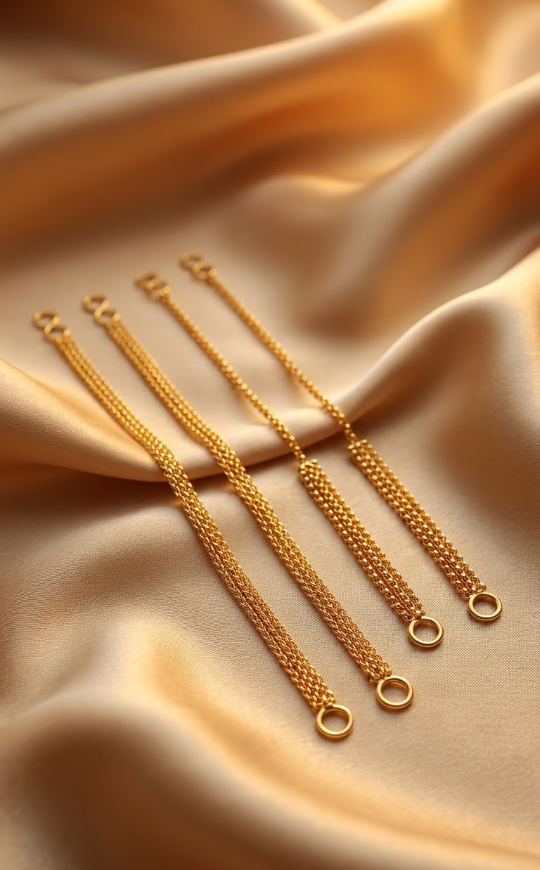 Elegant Gold-Plated Multi-Strand Ear Support Chains (Sahara / Matil)