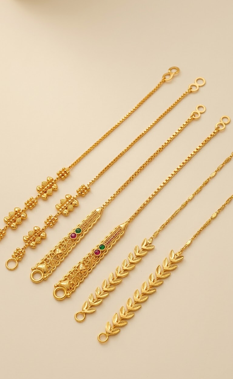Traditional Gold-Plated Ear Chain Sahare / Matil Set