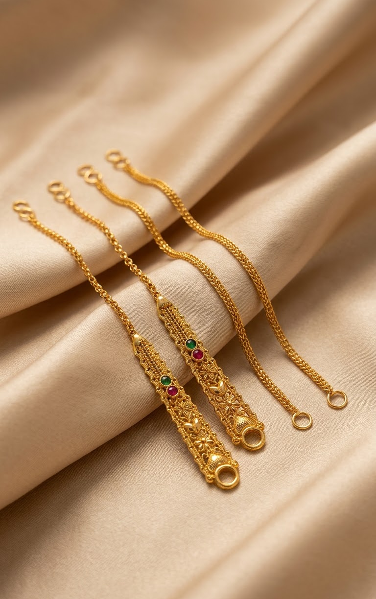 Traditional Gold-Plated Bahubali / Sahare Ear Chains