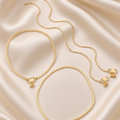 Elegant Gold Plated Daily Wear Anklets Combo Set of 4 (2 Pairs)