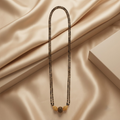 Gold-Plated Double Line Black Bead Mangalsutra