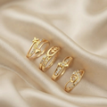 Elegant Gold-Plated CZ Stone Designer Ring Collection for Women