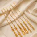 Traditional Gold-Plated Ear Chain Sahare / Matil Set