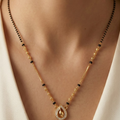 Elegant Gold-Plated Beaded Mangalsutra with Pendant for Women