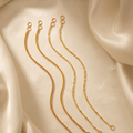 Gold-Plated Ear Support Chains (Sahara / Matilu) – Set of Two Pairs