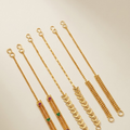 Traditional Gold-Plated Ear Support Chains (Sahara / Bahubali Style) - Set of 3 Distinct Designs