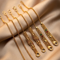 Elegant Gold-Plated Ear Support Chains with Traditional Design