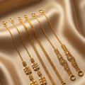 Elegant Gold-Finished Traditional Ear Supporting Chains (Sahare) – Set of Variants